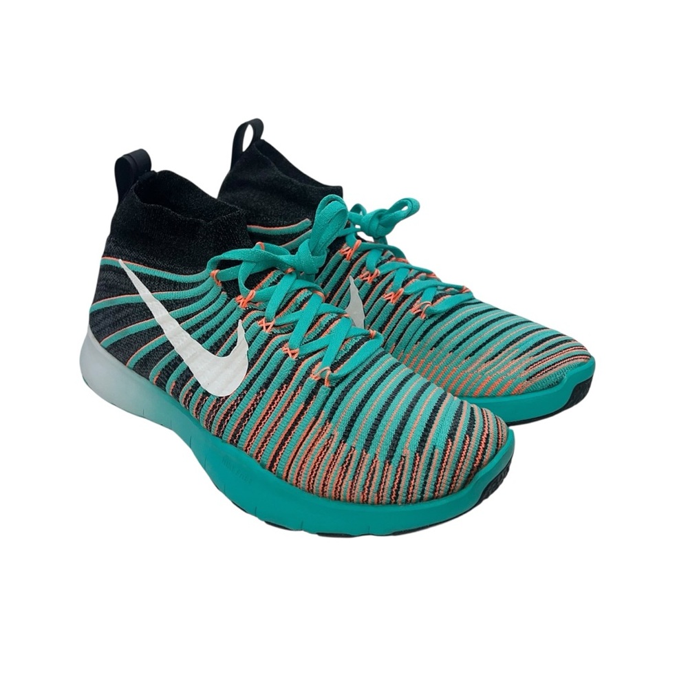 Nike Free Train Force Flyknit Shoes Men’s Size 10 Teal/Orange/Black